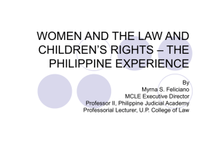 women and the law and children's rights