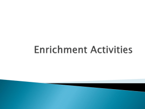 Enrichment Activities
