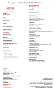 dob brunch menu august 2014