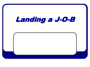 Topic 3 - Human Resources/Landing a Job