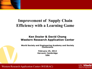 Improvement of Supply Chain Efficiency with a Computer Learning