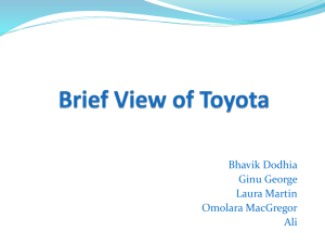 Case Study on Toyota
