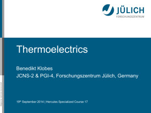 Klobes B: Thermoelectric materials
