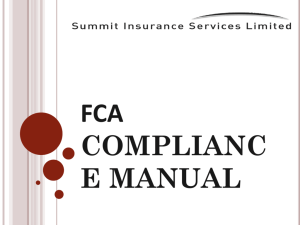 compliance manual - Summit Insurance Services Ltd