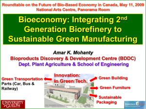 Bioeconomy: Integrating 2 nd Generation Biorefinery to Sustainable