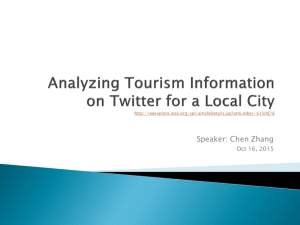 Analyzing Tourism Information on Twitter for a Local City