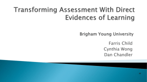 Transforming Assessment With Direct Evidences of Learning