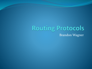 Routing Protocols - IT 529 Advanced Networking