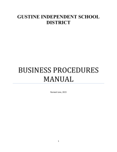 Business Procedures Manual
