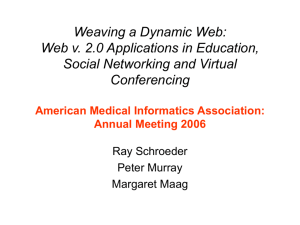 Weaving a Dynamic Web: Web v. 2.0 Applications in Education