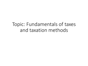 1) The gist of taxes