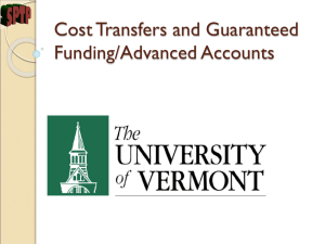 Cost Transfers and Guaranteed Funding