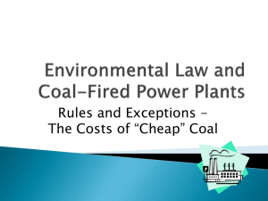 Environmental Law and Coal