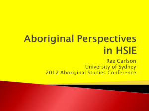 Aboriginal Perspectives in HSIE - Aboriginal Studies Association