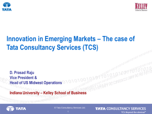 Innovation in Emerging Markets – The case of Tata Consultancy