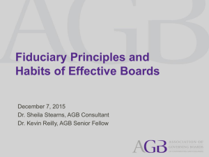 Fiduciary Principles and Habits of Effective Boards