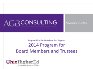 2014 Program for Board Members and Trustees, Association of