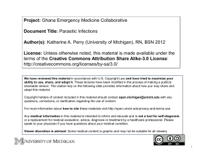 Parasitic Infections - Open.Michigan