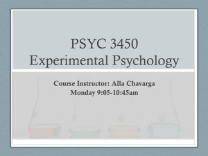 PSYC 3450 Experimental Psychology
