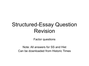 Structured-Essay Question Revision - The-Historic