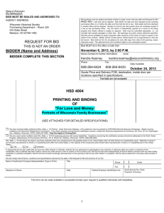 For Love and Money Bid Document