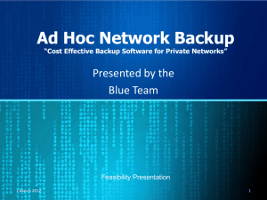 Ad Hoc Network Backup - ODU Computer Science