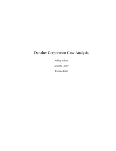 Danaher Corporation Case Analysis Ashley Valdez Amanda Lanier