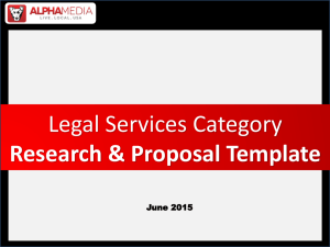 Alpha Media Legal Services Overview July 2015