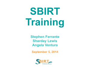 SBIRT Summit Presentation 090514
