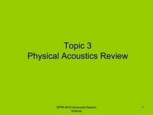 4030 Physical Acoustics Review