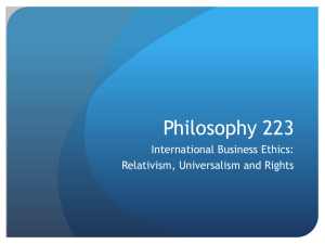 Business Ethics in an International Context