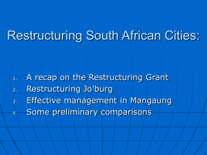 Restructuring South African Cities