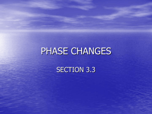 PHASE CHANGES