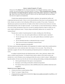 A raisin in the sun writing assignment