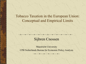 Tobacco Taxation in the European Union