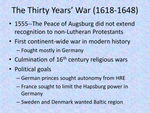 Phases of the Thirty Years* War