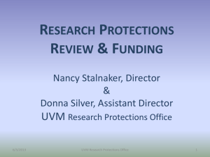 Research Protections Review and Funding
