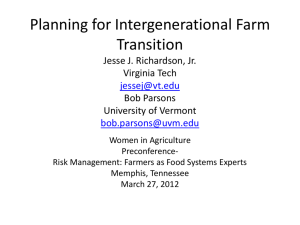 Planning for Intergenerational Family Business Transition