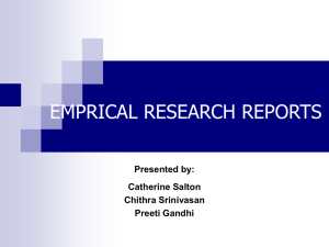 Empirical Research Report PPT