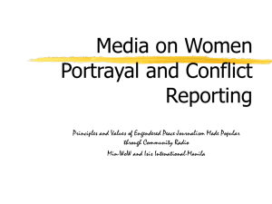 The Role of Media in Conflict Reportage
