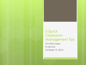 5 Quick Classroom-Management Tips