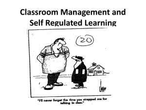 Classroom Management and Self