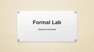 formal lab comments