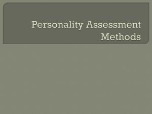 Personality Assessment Methods - Creative