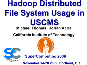 Hadoop in US CMS