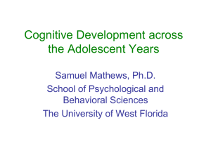 Intellectual Development across the Early Adolescent Years