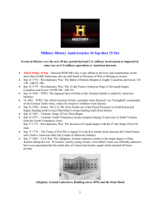 Military History Anniversaries 0916 thru 1015