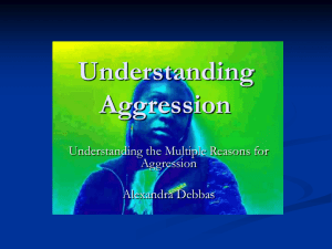 Understanding Aggression - School Based Behavioral Health