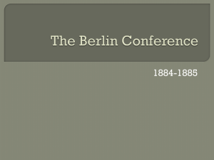 The Berlin Conference - Aurora Public Schools