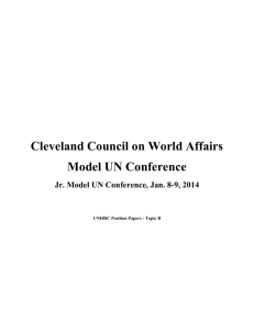 Cleveland Council on World Affairs Model UN